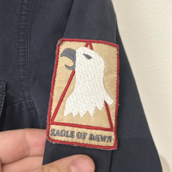 APC long sleeve button up navy blue shirt - Picture 3 of 4